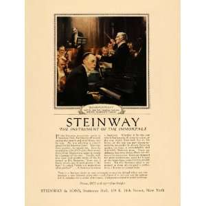  1922 Ad Steinway Pianos Walter Damrosch Henry Engelhard 