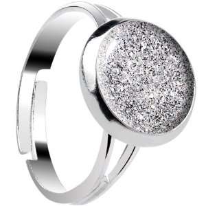  Design Diamond Dust Glitter Adjustable Ring Jewelry