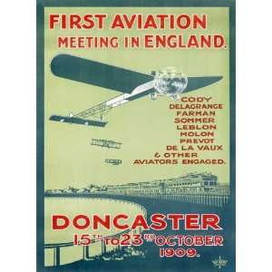  1909 Doncaster First Aviation Air Show by unknown. Size 16 