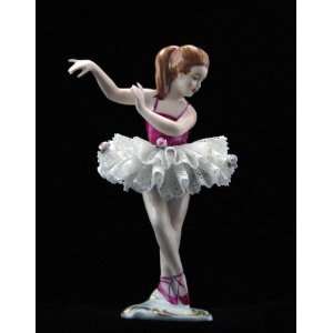    Ballerina 6 H German Dresden Lace Figurine