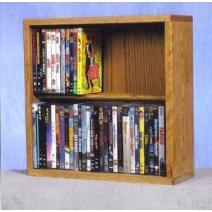   Wood Shed Large Capacity 2 Shelf CD DVD Rack (Oak) 215 18 Electronics