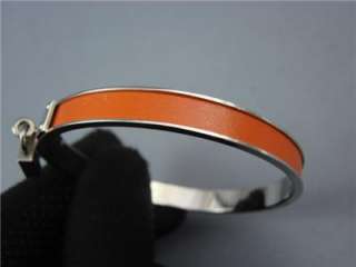   Ladies Hermes Orange Kelly Watch Shape Bracelet in Great Condition