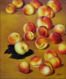 High Q. Hand Painted Oil Painting Repro Claude Monet Peaches 20x24 