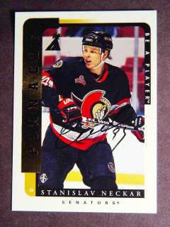 1996 97 Be A Player Hockey Stanislav Neckar Autograph  
