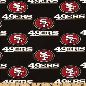   Francisco 49ers Black/Red Fabric By The Yard Arts, Crafts & Sewing