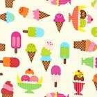 candy sprinkles ice cream cone popsicle cream fabric 