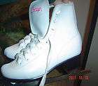 Young Girls White Figure Ice Skates youth size 1  