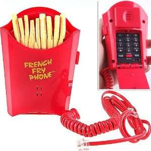  super fun lifelike red french fries shape cord phone 