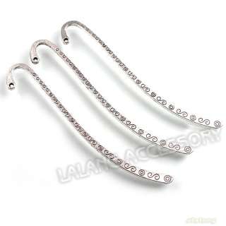 15 Wholesale Charms Antique Silver Plated Flower Bookmarks For Beading 