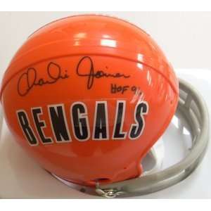 Signed Charlie Joiner Mini Helmet   Cincinnati Bengals Throwback HOF 