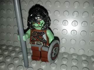 Lego Castle Minifigures   Green Orc Troll Warrior w Skeleton Shield 