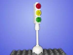 New Lego White Stop Light / Traffic Signal City Town  