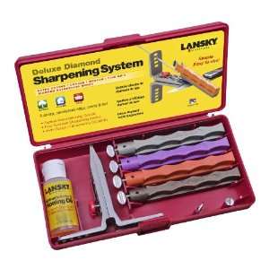 Lansky Diamond Deluxe Sharpening System with Extra Coarse, Coarse 