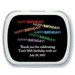  Happy Birthday Candy Tin   Personalized Birthday Party 