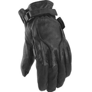   Black Womens Leather Harley Touring Motorcycle Gloves   Black / Large