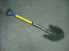 Round point shovel 24” fiberglass handle w/poly d grip 
