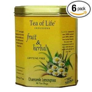 Tea Of Life Herbal Tea Series, Chamomile Lemongrass, 40 Count, 2.1 