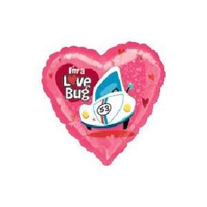  Disney Herbie the Love Bug 18 Heart Shaped Mylar Balloon 