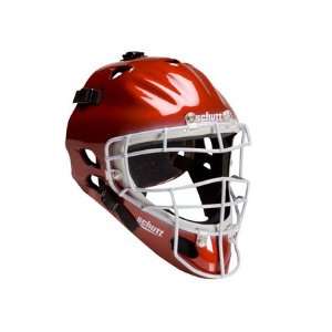  Hockey Style Catchers Helmet with Hook and Loop Pads and Face Mask 