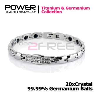 Power Titanium Germanium Magnetic Crystal Bracelet Balance Band Free 