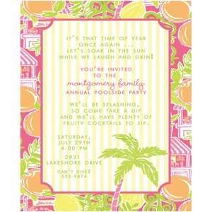 Lilly Pulitzer Personalized Invitations   Juice Bar