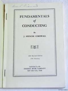 FUNDAMENTALS OF CONDUCTING by Cornwall LDS Mormon  