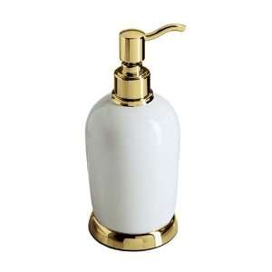  Gatco 1479 Porcelain Soap Dispenser, Brass