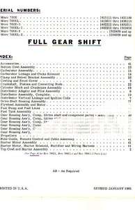1965 Mercury 70 HP Outboard Motor Parts Catalog [Manual] 42 Pages 