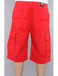 LRG The Beaming Out Cargo Shorts in Red,Shorts for Men