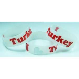  I Love Turkey   Silicone Wristband / Bracelet   Turkish 