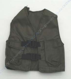 Action Figure Acc. Dk Olive Military Tactical Vest  