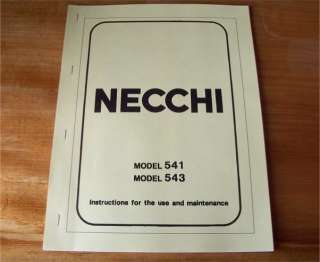 Vintage Necchi 543 Sewing Machine   Excellent  