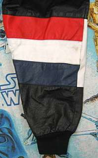 vintage FLAGS OF THE WORLD 80s Black Leather JACKET XL uk japan usa 