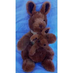   13 Plush Kangaroo and Baby in Pouch Doll Toy By Kohls Toys & Games