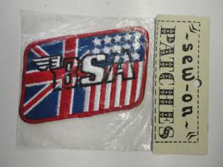VINTAGE BSA MOTORCYCLE PATCH  