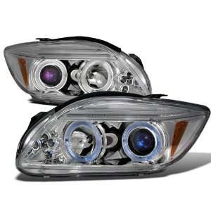    06 Scion Tc Halo Projector Headlights   Chrome Blue Lens Automotive