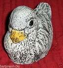 vtg duck figurine painted bird paperweight primitive folk art coal