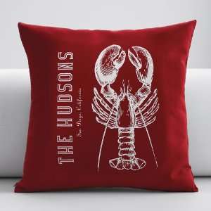  lobster   18 x 18 pillow cover + insert   ivory