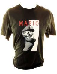 Super Mario Bros Mens T Shirt   Scarface Poster Parady on Black 