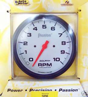 autometer phantom in dash 5 tachometer 10000 rpm 5898