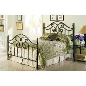   Autumn Brown Finish Queen Size Wrought Iron Metal Bed