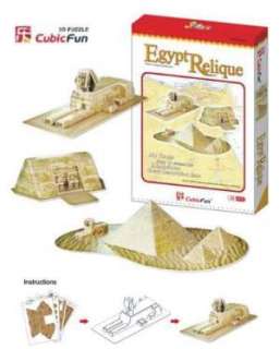 3D Puzzle Egypt Relique Sphinx Pyramids Cubic Fun 3 D  