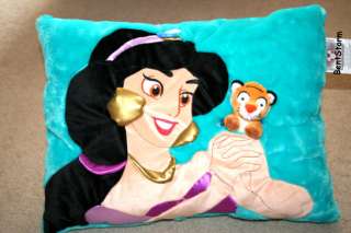 Princess JASMINE ALADDIN Pillow & RAJAH Tiger PLUSH  