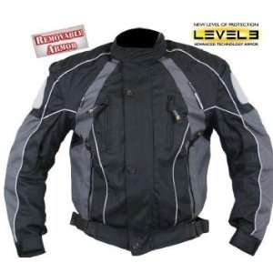  Armored Motorcycle Tri Tex Fabric Jackets Sz 2XL