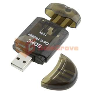 Compact Portable Smoke SD SDHC MMC Card Reader To USB 2.0 Adapter 
