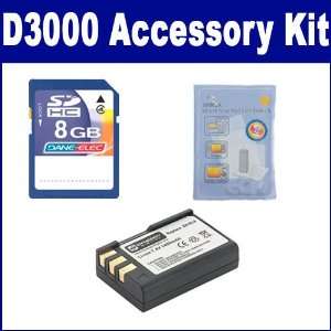  Nikon D3000 Digital Camera Accessory Kit includes ZELCKSG 