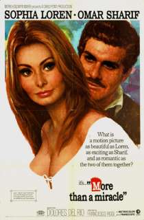 Más que un cartel de película original Sophia Loren de milagro