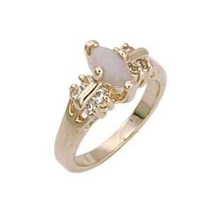   Classic Line Genuine Nature Stone Opal Ring, Size 5 10 Jewelry