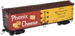 Atlas O Phenix cheese 40 wood reefer, 3 rail or 2 rail  