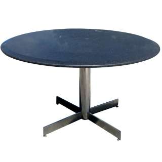 48 Solid Bronze Base Burl Top Round Table  